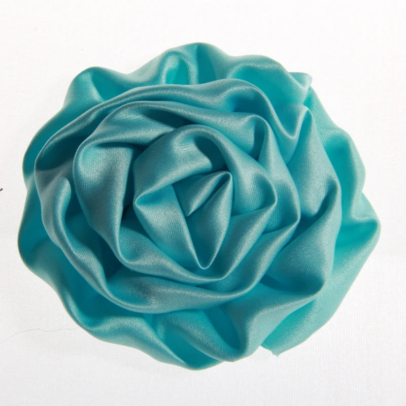 10pcs 3" 7.6cm New Chiffon Ruffles Rose Bud Artificial Flower For Wedding Decoration Fabric Flowers For Cloth Shoes Invitation
