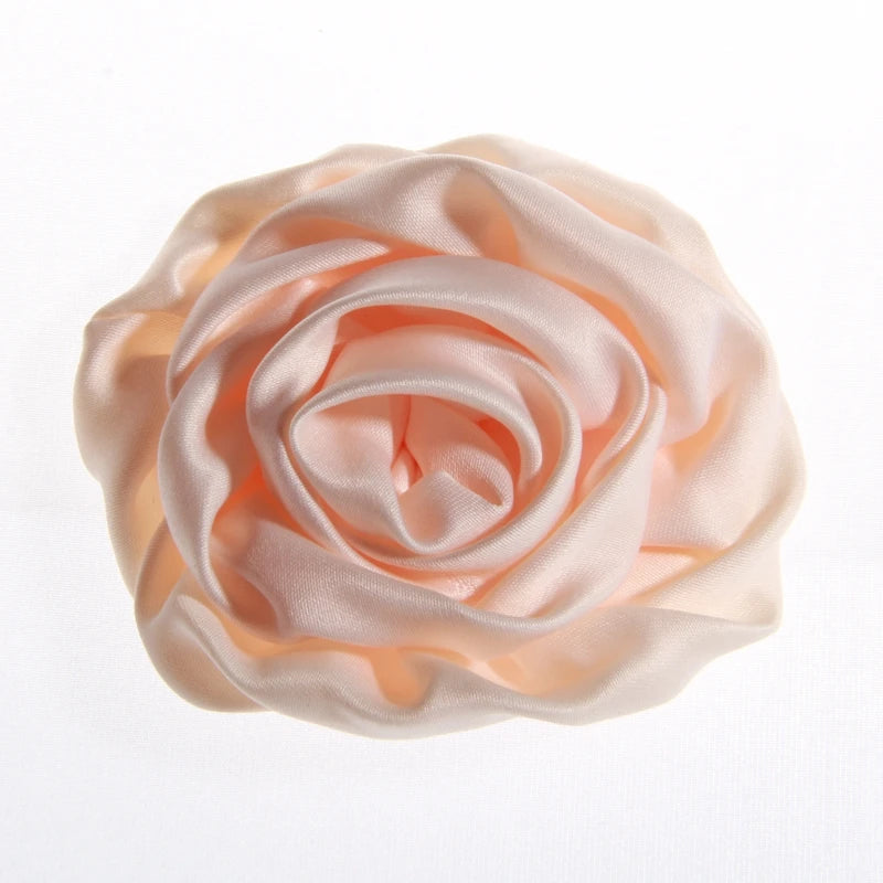 10pcs 3" 7.6cm New Chiffon Ruffles Rose Bud Artificial Flower For Wedding Decoration Fabric Flowers For Cloth Shoes Invitation