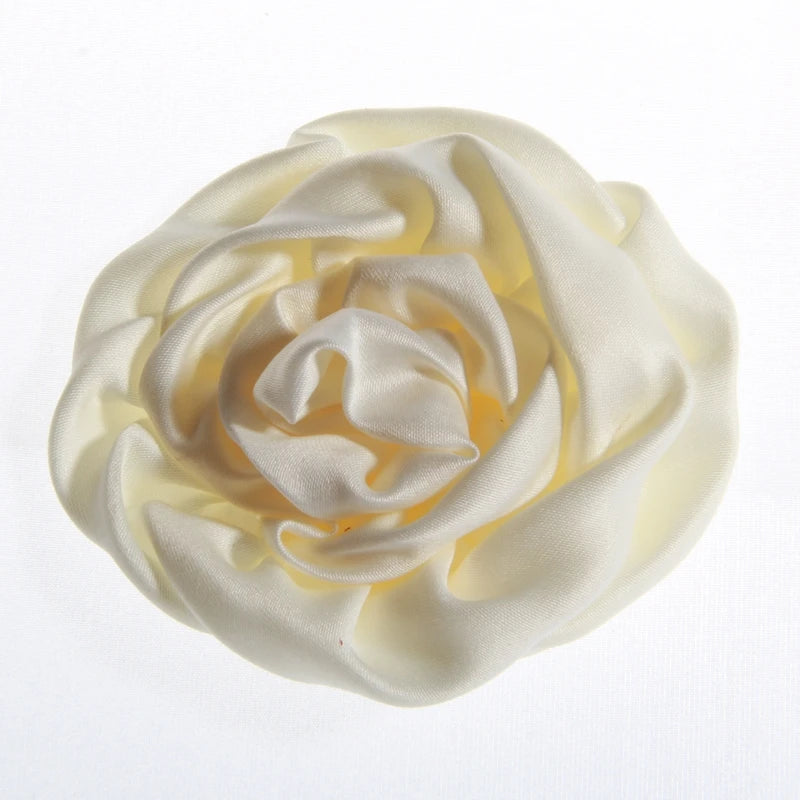 10pcs 3" 7.6cm New Chiffon Ruffles Rose Bud Artificial Flower For Wedding Decoration Fabric Flowers For Cloth Shoes Invitation