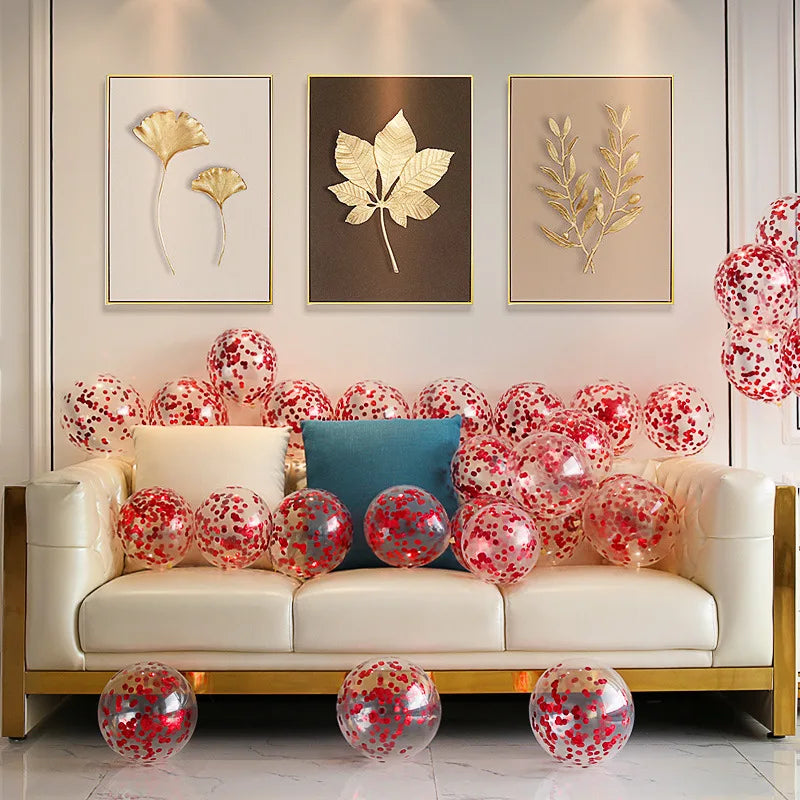 12 Inch Confetti Wedding Decorations Party Balloon Happy Birthday Aluminum Foil Sequins Baby Shower Bridal Shower Air Balls