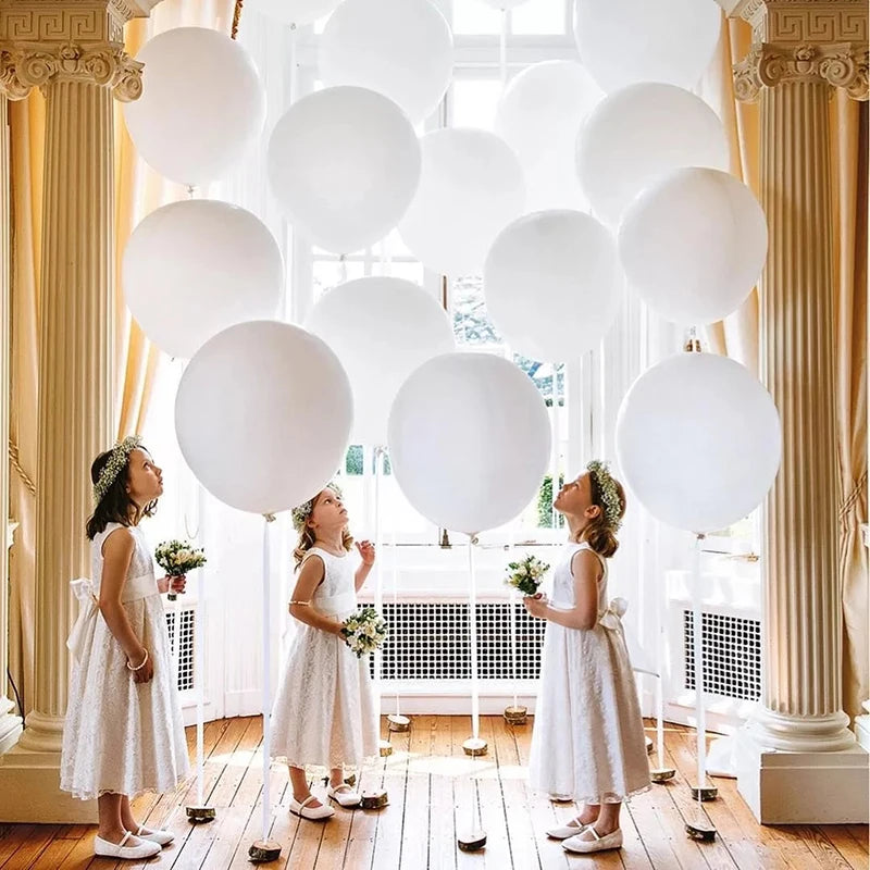 5/10/12/18/36inch White Latex Balloon Baby Shower Wedding Decoration Balls Arch Backdrop Photography Birthday Party Decor Globos