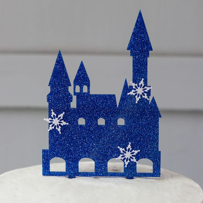 Ice Princess Cupcake Toppers Queen Christmas Snowflake Cake Toppers Kids Happy Birthday Party Cake Decor Baby Shower Wedding