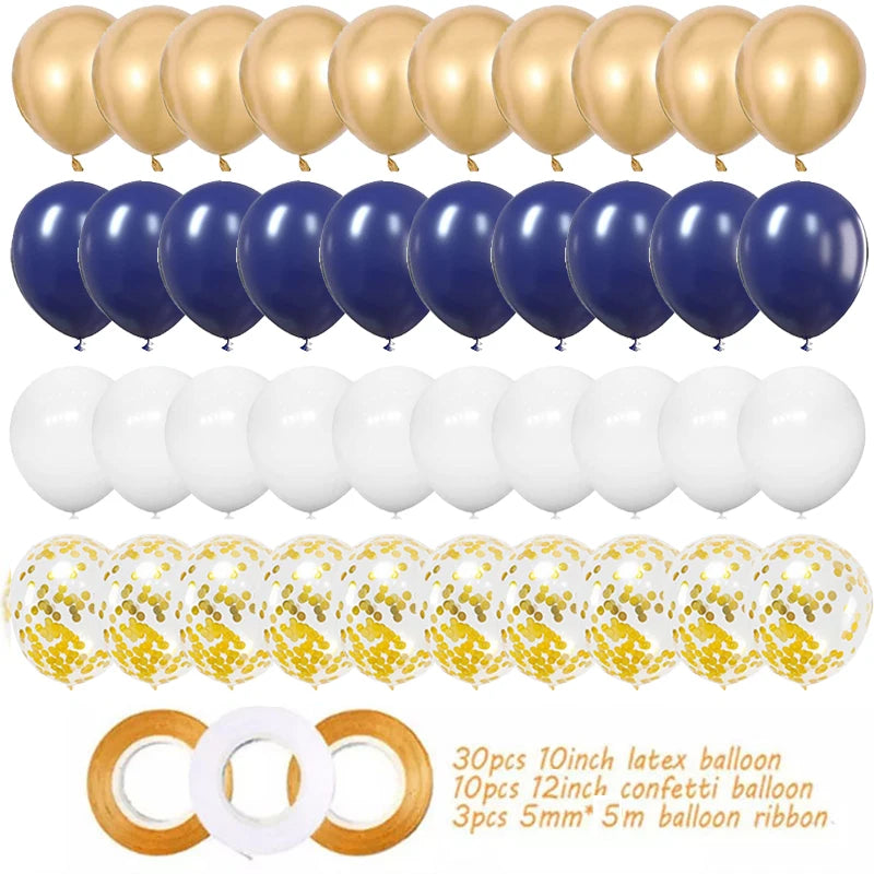 43pcs 12inch Rose Gold Confetti Latex Balloon Happy Birthday Party Decorations Kids Adult Boy Girl Baby Shower Wedding Supplies