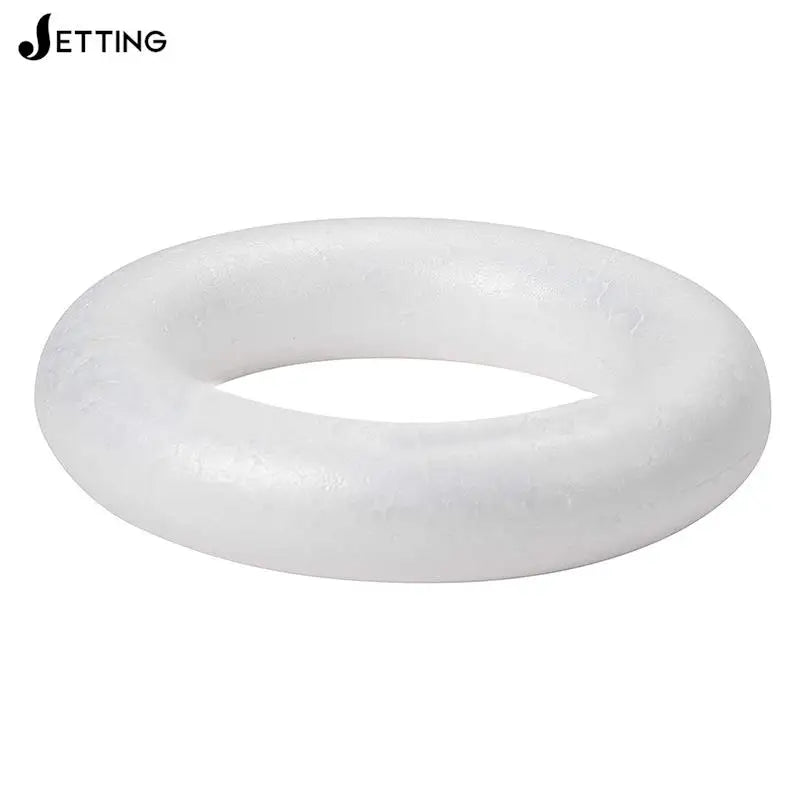 1pcs Polystyrene Foam Wreath Ring Christmas Wreath For DIY Christmas Natal Kids Painted Wedding Party Flower Garland Decor