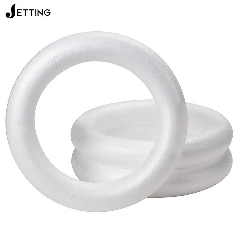 1pcs Polystyrene Foam Wreath Ring Christmas Wreath For DIY Christmas Natal Kids Painted Wedding Party Flower Garland Decor