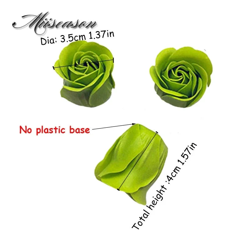 81Pcs/lot Rose Bath Body Flower Floral Soap Scented Rose Flower Essential Wedding Mother Valentine'S Day Gift Holding flowers