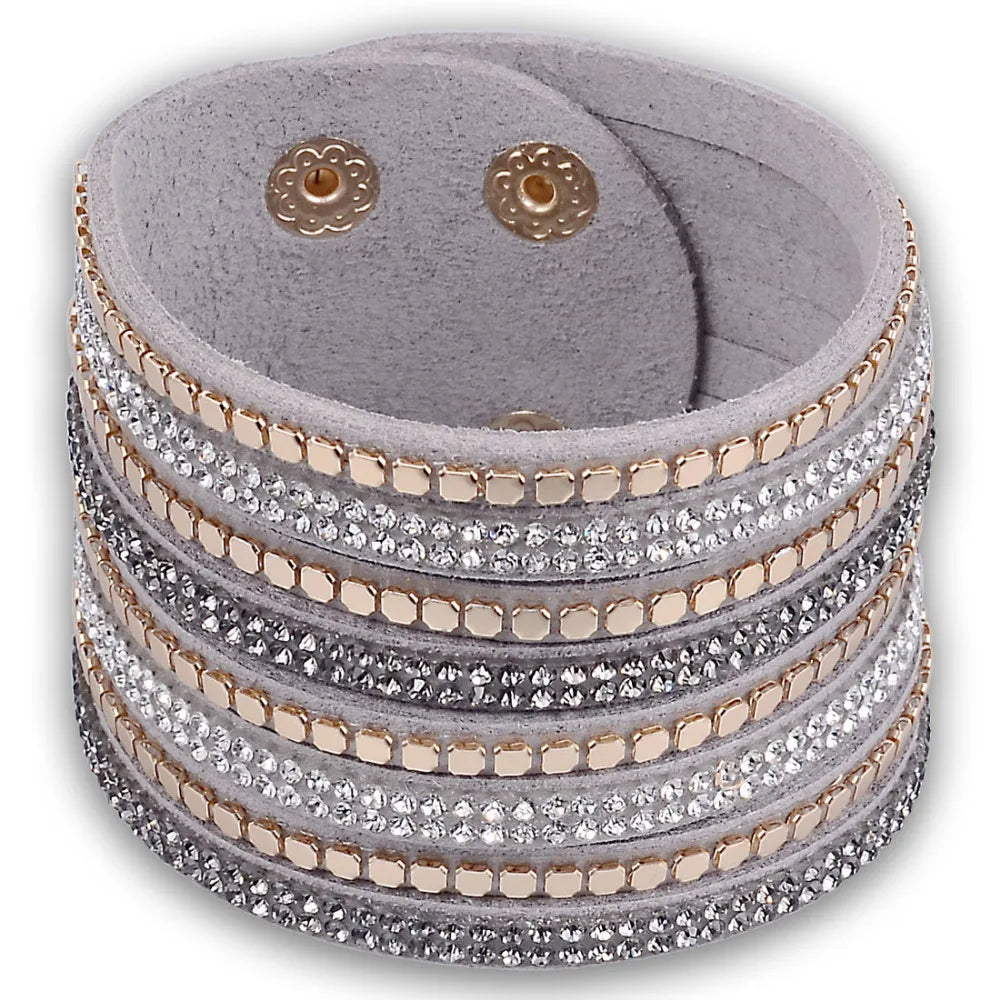 Miasol Crystal Bling Wild Wrap Bracelet Brazilian Wrapped Rhinestone Bracelet For Woment Party Wedding Jewelry Gift