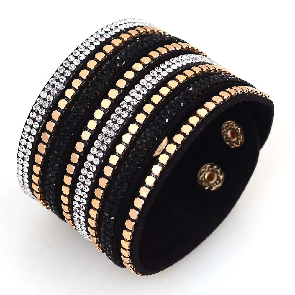 Miasol Crystal Bling Wild Wrap Bracelet Brazilian Wrapped Rhinestone Bracelet For Woment Party Wedding Jewelry Gift