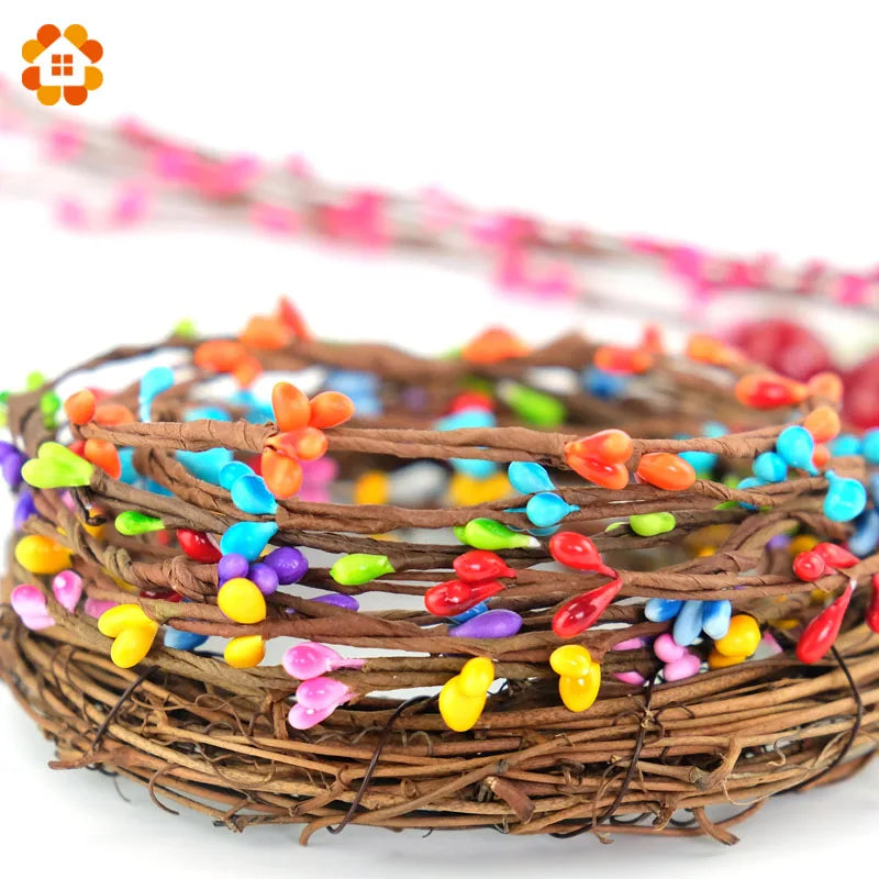 40/65cm 10pcs/lot Artificial Stamen Berry Branches DIY Stamen Flower for Wedding Party Decoration Scrapbooking Wreath Flowers